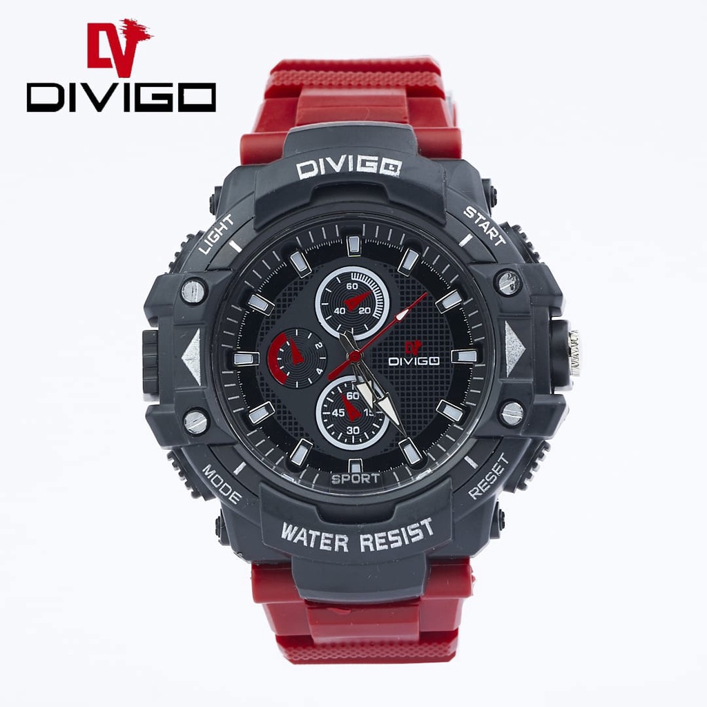 Beta0909 Jam Tangan Pria Divigo Analog Sport Strab Rubber Tahan Air W-71