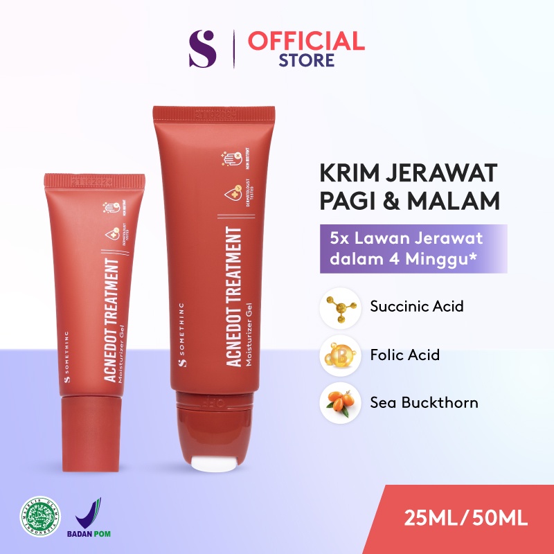 SOMETHINC ACNEDOT Treatment Moisturizer Gel - Krim Pagi dan Malam Kulit Jerawat - Baru - Murahnuemen