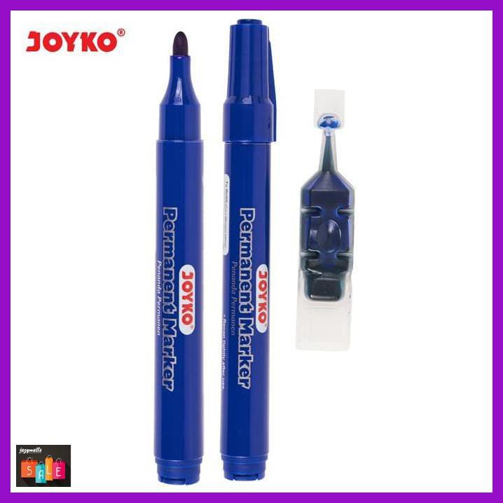 

Silutala- Permanent Marker Spidol Permanen Joyko Pm-35Rf Round Tip Free Refill -Ori.