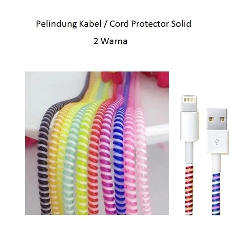 Pelindung Kabel SPIRAL 2 TONE / 3 - Cable Cord Protector Lilit Spiral 2 Warna Cable Casing Cover