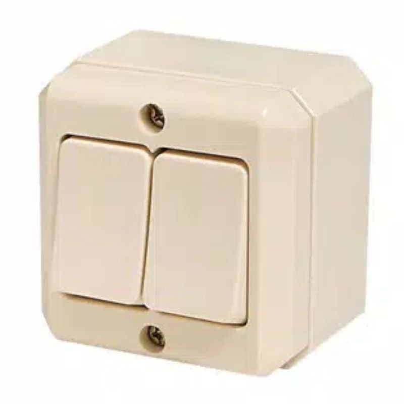 saklar seri double outbow ob broco /saklar tempel luar tembok new gee BROCO