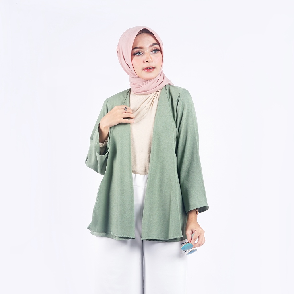Ahlami- Kamila Basic Outer Premium Cardigan Wanita Outerwear Kekinian Outer Jumbo Outer Polos