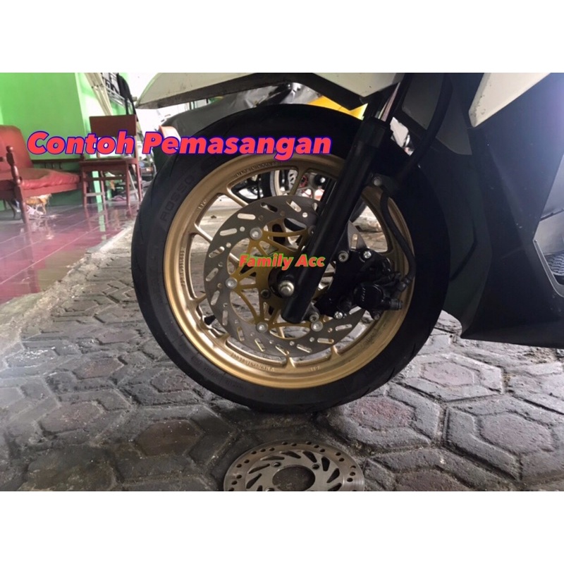 Piringan cakram depan lebar 260mm model gerigi motor beat vario 125/150 scoopy 4 lubang