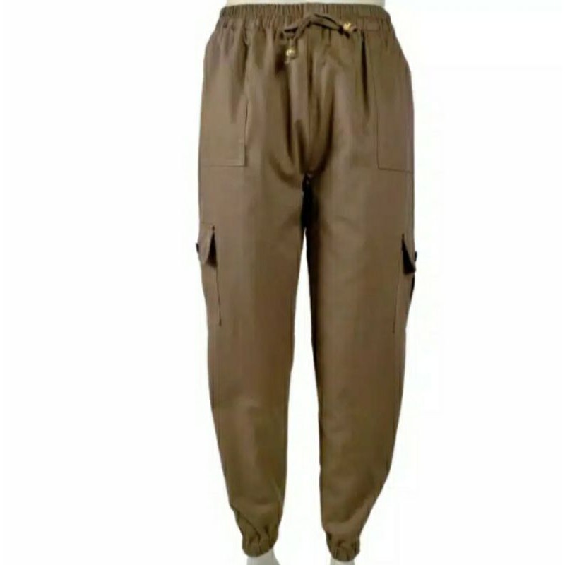 Celana jogger cargo wanita/cinos cargo wanita/ pinggang karet.