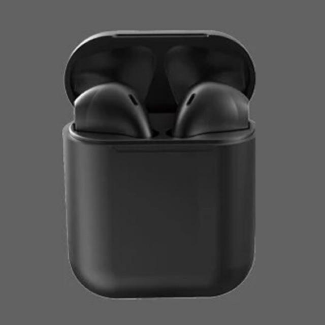 Inpods 12 Headset Bluetooth 5.0 Wireless Earphones Inpods12 Macaron Can Rename-Hitam