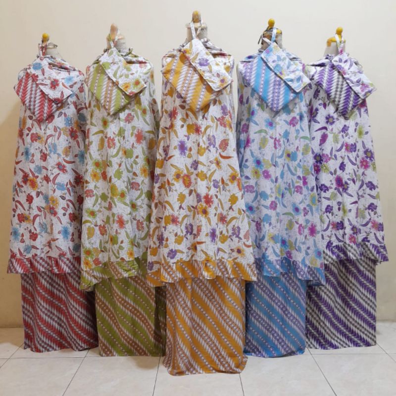 Mukena batik/mukena bali/mukena adem/mukena terlaris/grosir mukena/rayon /mukena/adem/mukenaterlaris