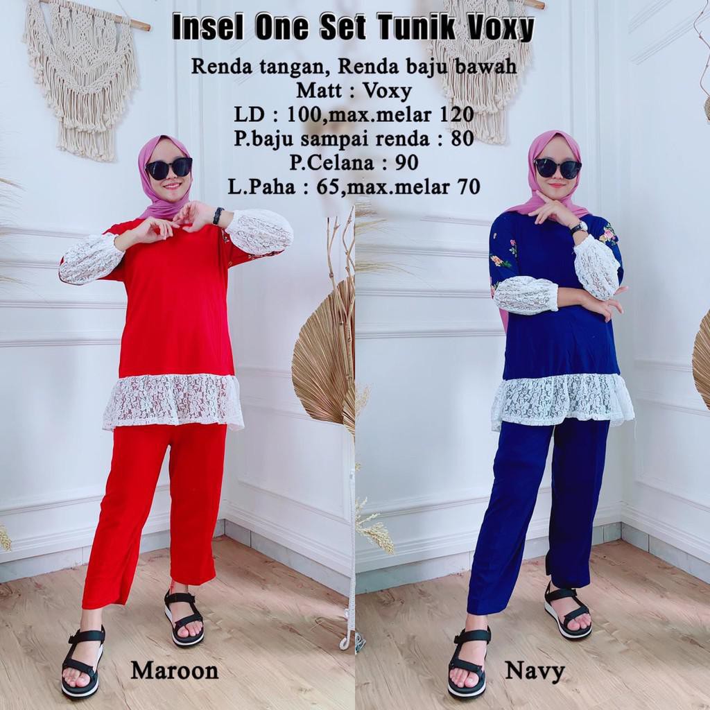 Sidoayushop_ID Grosir Murah KDS ONE SET TUNIK HAIDEN / SHAQIA / INSEL /JARELL / NESVA / VOXY CA
