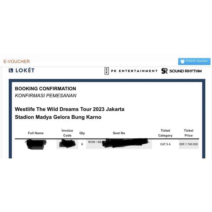 TIKET KONSER WESTLIFE
