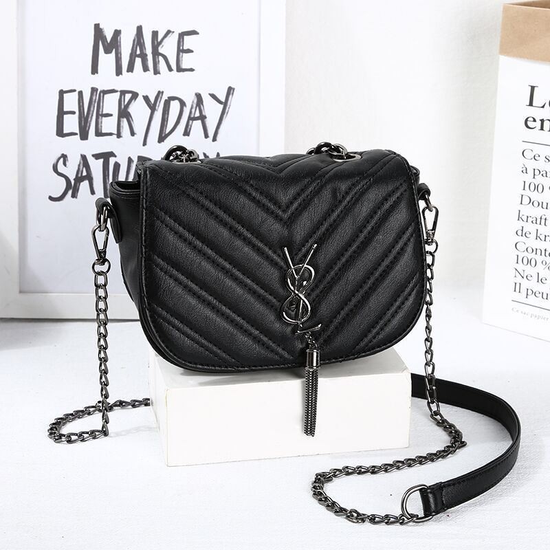TI5261 PROMO TAS SELEMPANG SLING BAG YSL HITAM ELEGAN IMPORT