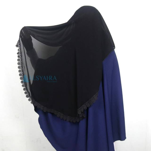 Niqab yaman Alshams sifon Jetblack Alsyahra Exclusive