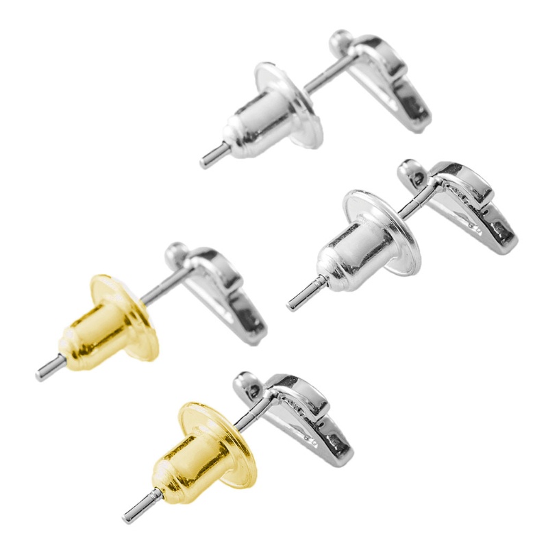 SIY  Safely Locking Earring Stoppers 8x/4 Pairs Portable Anti-oxidation S925 Earring Backs Gold DIY Jewelry Accessories