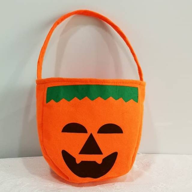 Tas Permen Halloween Labu Pumpkin Bag Tas Permen Trick or Treat Murah