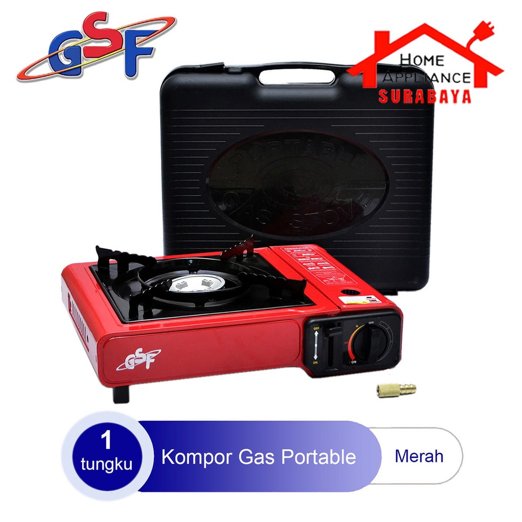 Kompor Gas Portable 1 Tungku 2 IN 1 / Kompor Camping GSF G 3616