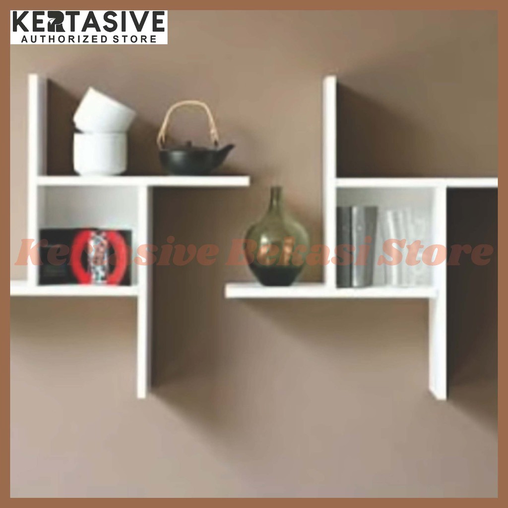 Rak Dinding RD-02 Luxury Finishing Kertasive - Rak Kayu - Rak Minimalis - Rak Serbaguna