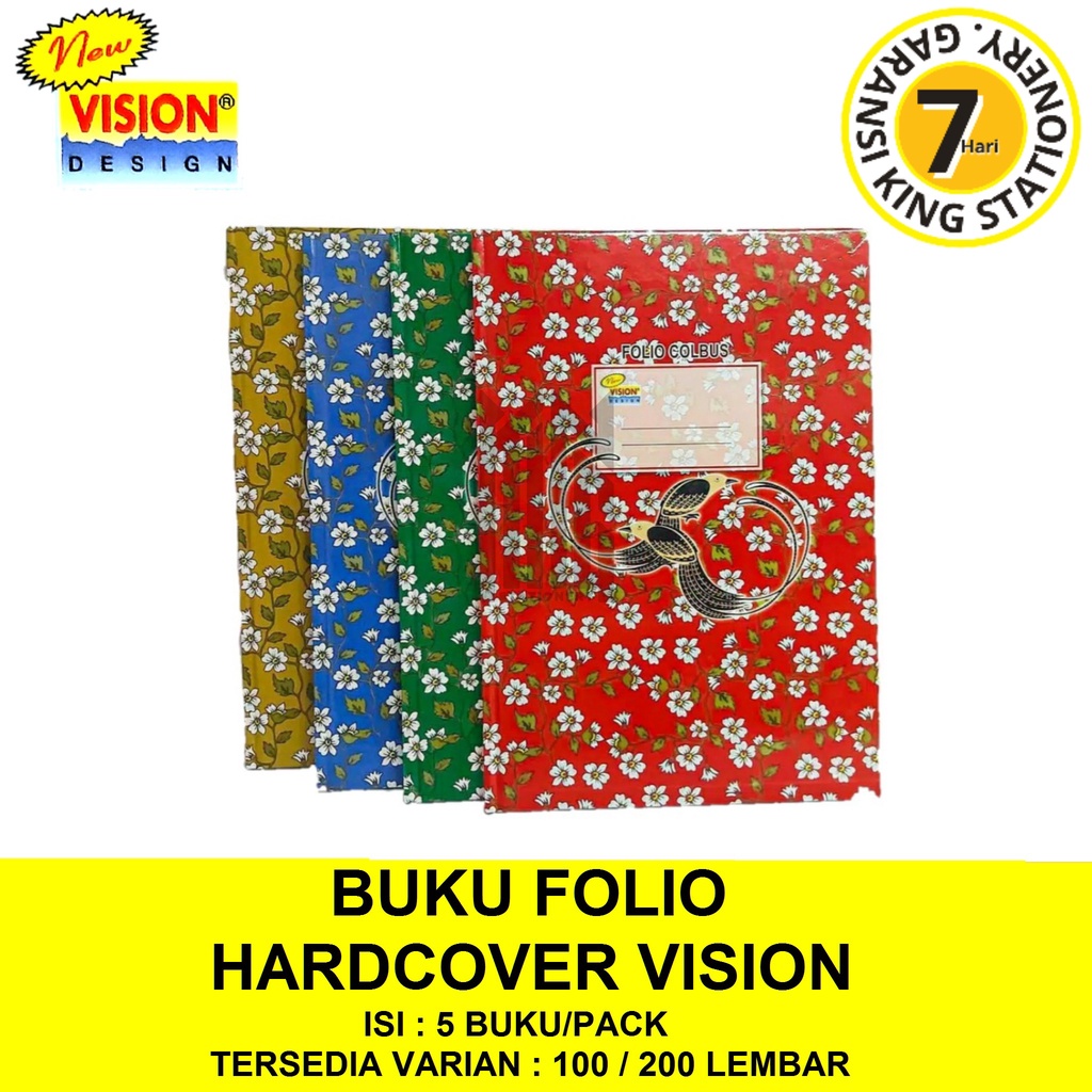 

BUKU FOLIO HARDCOVER VISION 100 / 200 LEMBAR