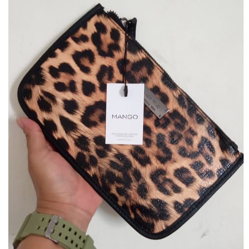 CLUTH DOMPET WRISTLET MANG0 MNG MOTIF TIGER MEDIUM IMPORT PREMIUM #3008