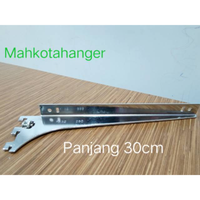 Daun Bracket Kayu / Triplek 30cm | Ambalan rak kayu display