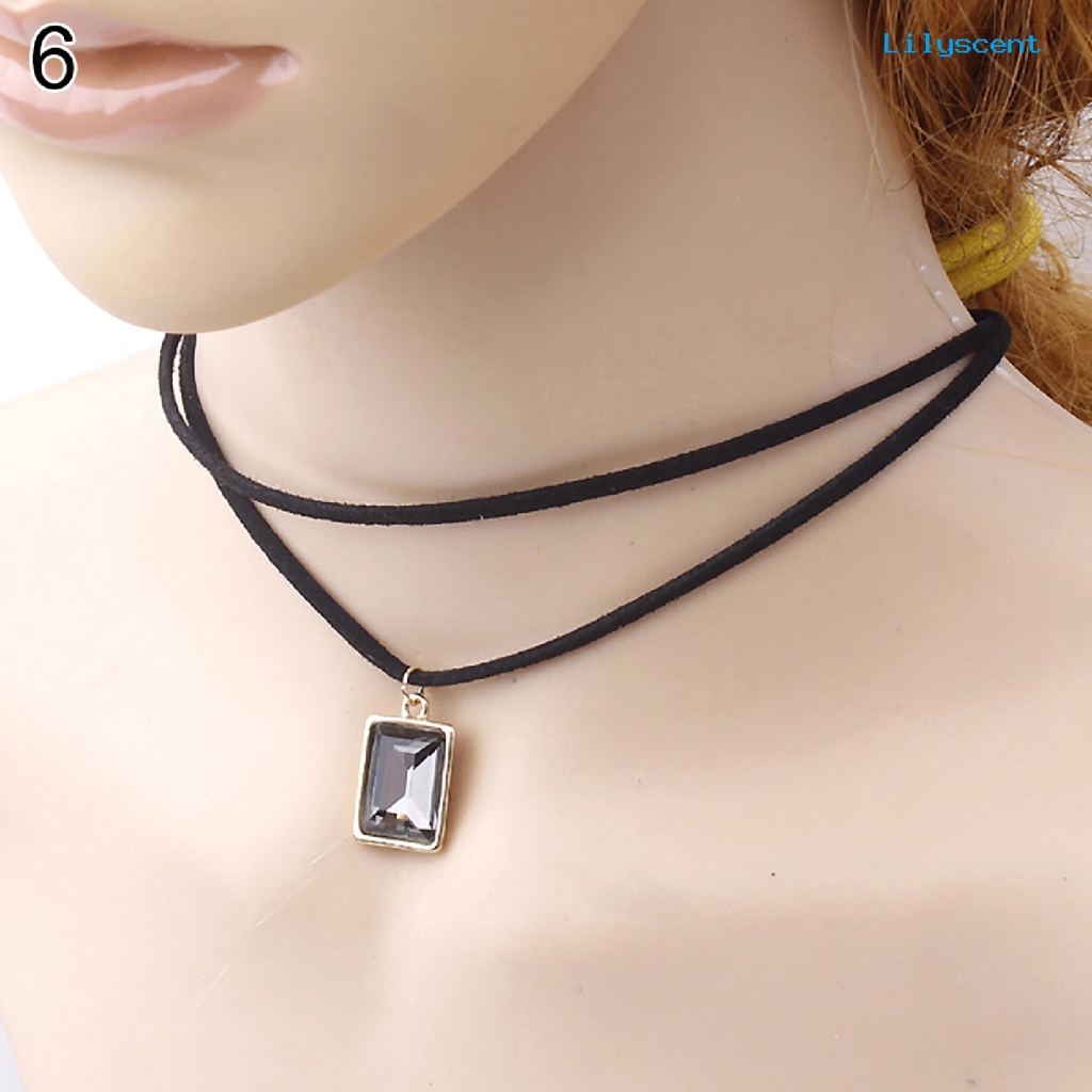 Kalung Choker Bahan Velvet Warna Hitam Untuk Pesta