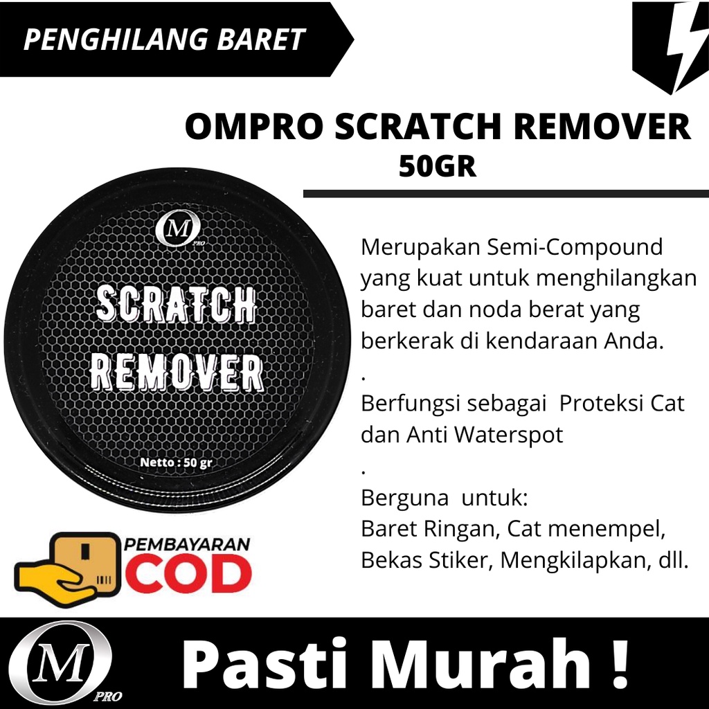 OMPRO SCRATCH REMOVER Rubbing Compound Original Poles Magic Penghilang Baret Body Motor Mobil