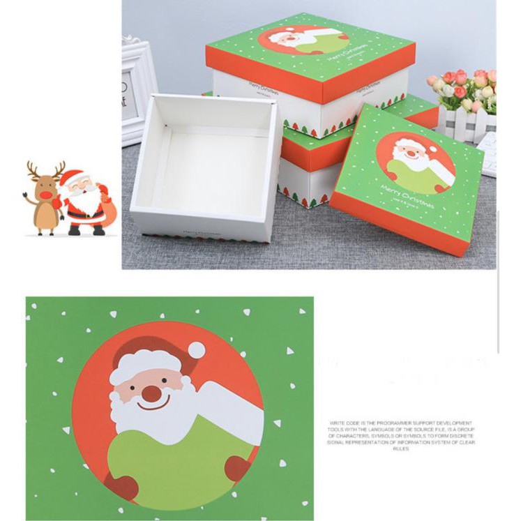 

Kotak hadiah tema natal, kotak kue tema natal, kotak souvenir natal