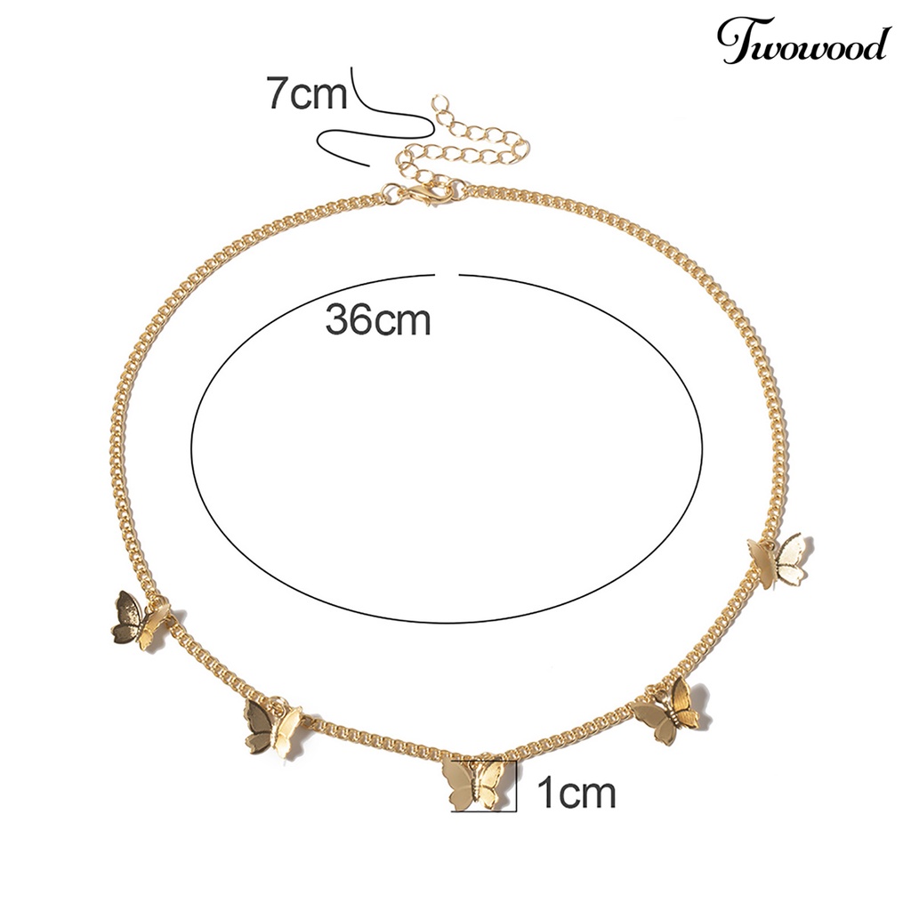 Kalung Rantai Adjustable Bahan Alloy Dengan 5 Liontin Untuk Kencan