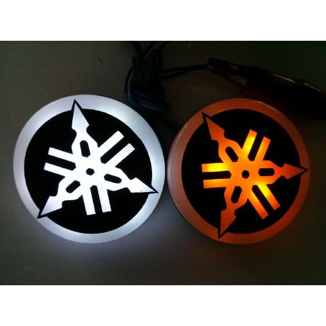 EMBLEM LAMPU SENJA DAN SEN LED LOGO YAMAHA NMAX  VIXION  SCORPIO   Hijau Tua