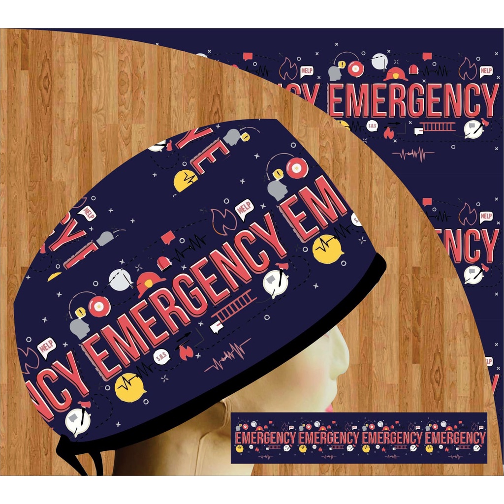 Head Cap /Topi Medis / Scrub Hat / Surgical Cap / Topi Dokter Emergency