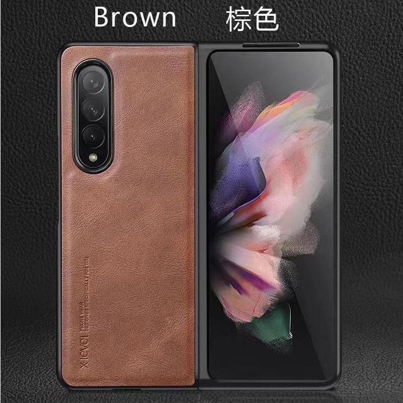 Leather X-Level Casing Kulit Samsung Z Fold 3 Fold 2 Z Flip 3
