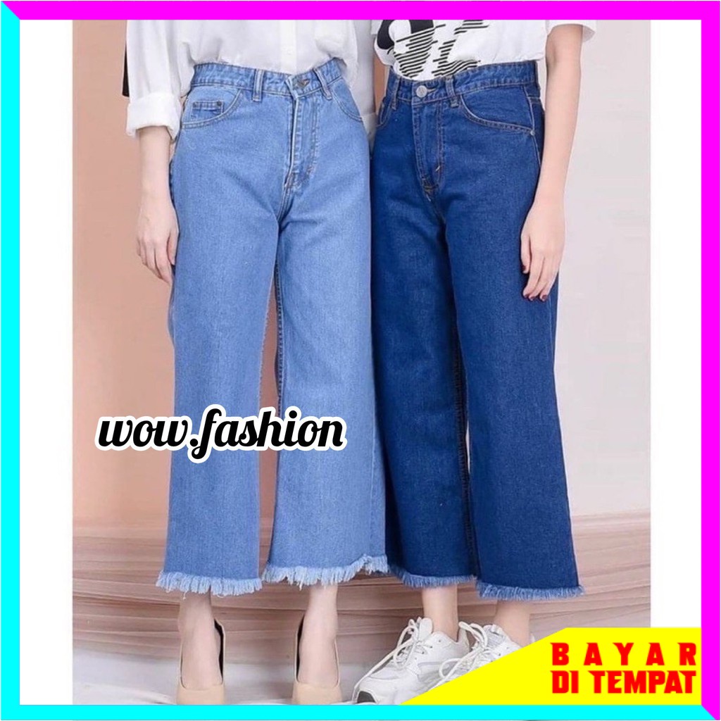 DELON KULOT JEANS BAWAH RAWIS// KULOT JEANS WANITA