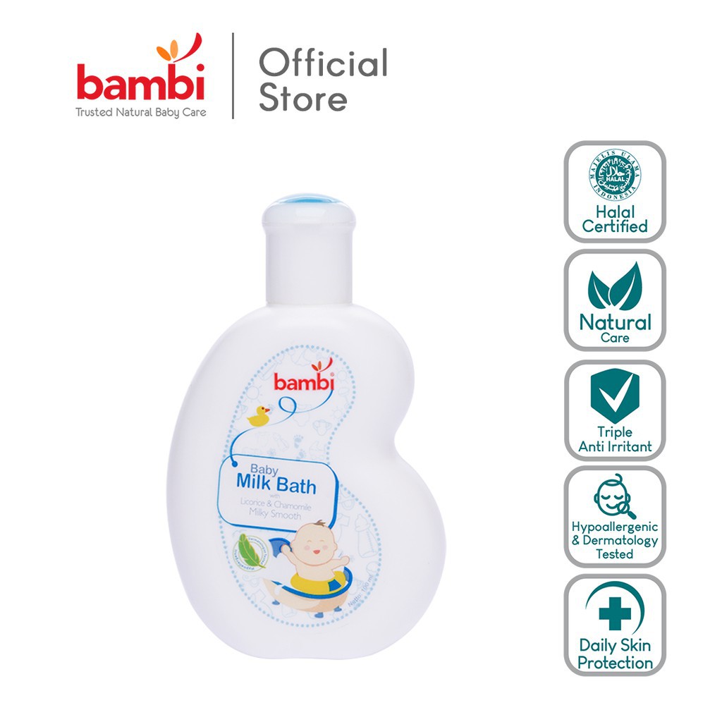 Bambi Baby Milk Bath 100ml sabun mandi bayi 7259