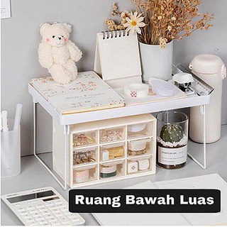 Rak Meja Stationery Desktop Storage Rak Lipat Penyimpanan Buku ATK Meja Kantor Rak meja belajar Rak meja