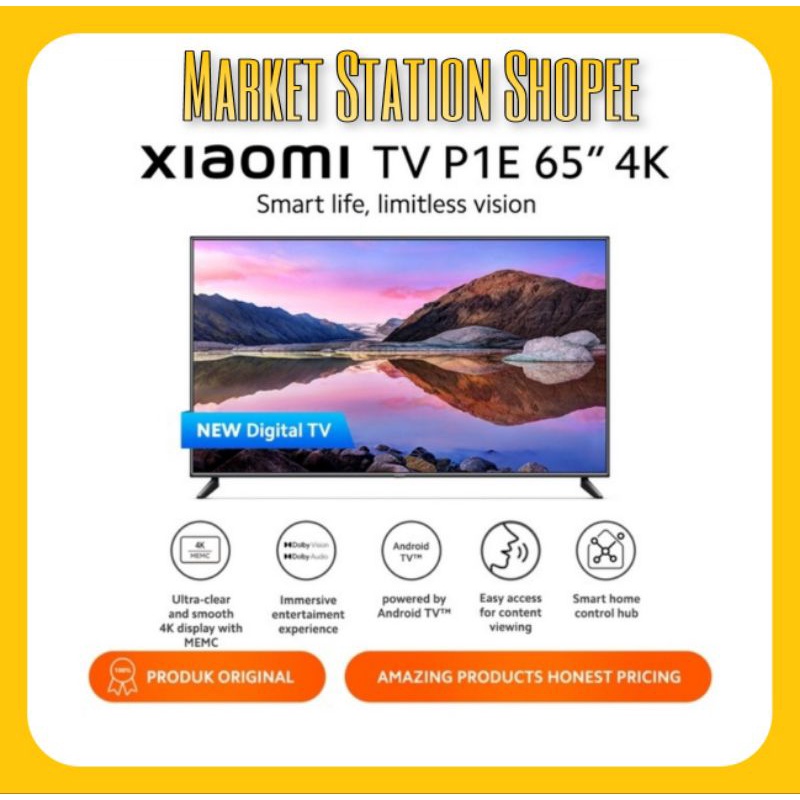 Xiaomi Mi TV A Pro Series 65 Inch 4K Digital New Garansi Resmi