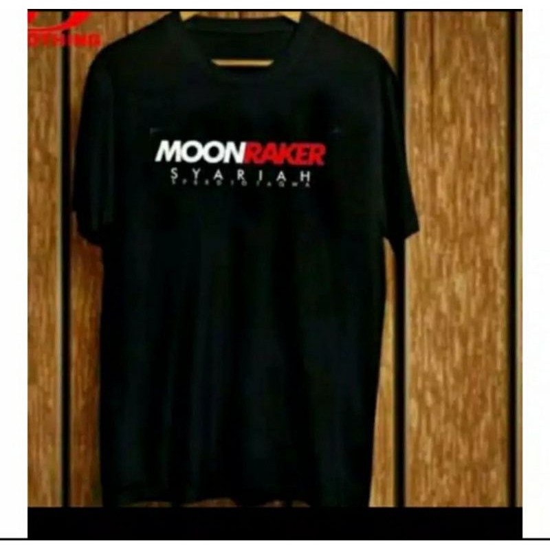 KAOS BAJU TSHIRT CUSTOM KATA LUCU UNIK MOONRAKER SYARIAH COTTON COMBED