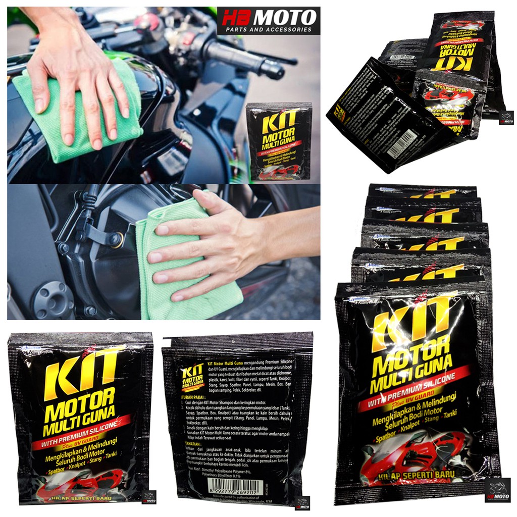 KIT MULTIGUNA SACHET PENGGILAP BODY KIT MOTOR MULTIGUNA SILICONE 25ML / 1 SACHET