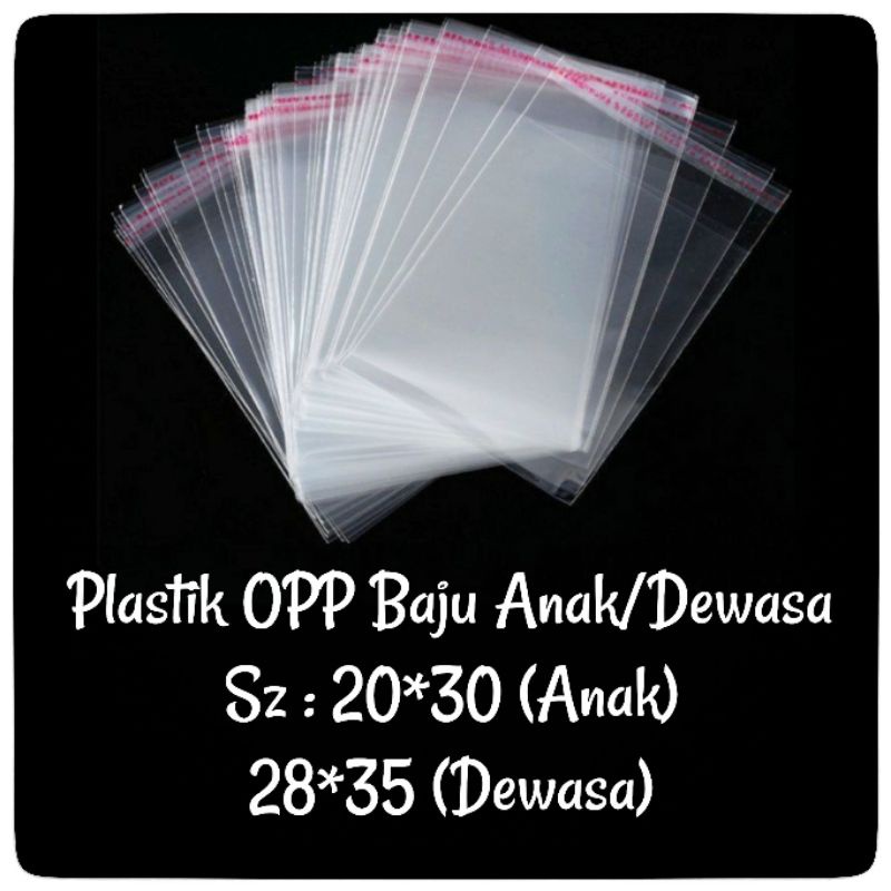 Plastik Opp Baju Anak dan Dewasa