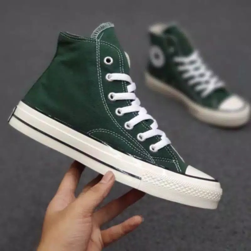 Converse70 Chuck Taylor 70s Hight Pria Wanita Hijau // Sepatu Trendi // Sepatu Sneakers Premium