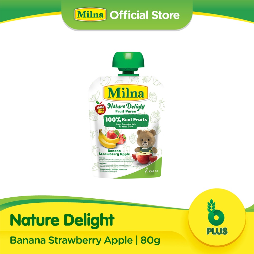 Milna Nature Delight Apple, Banana, Strawberry 80gr