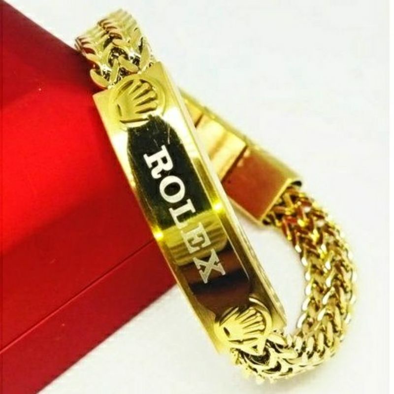 GELANG PRIA RANTAI ROLEX 100% REAL TITANIUM PREMIUM QUALITY