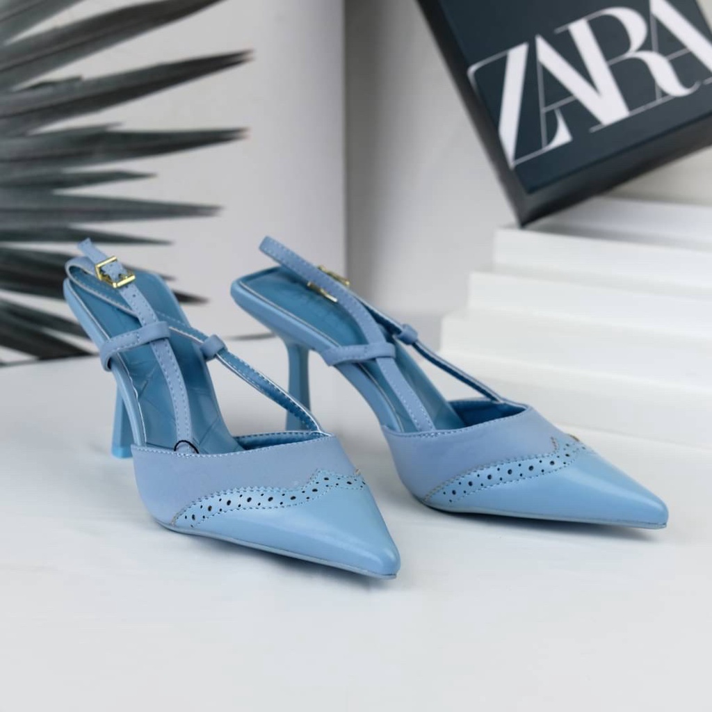 [7.7 Boombastis Sale⚡] - SEPATU WANITA SLINGBACK HIGH HEELS ZS444 SHOES PREMIUM IMPORT