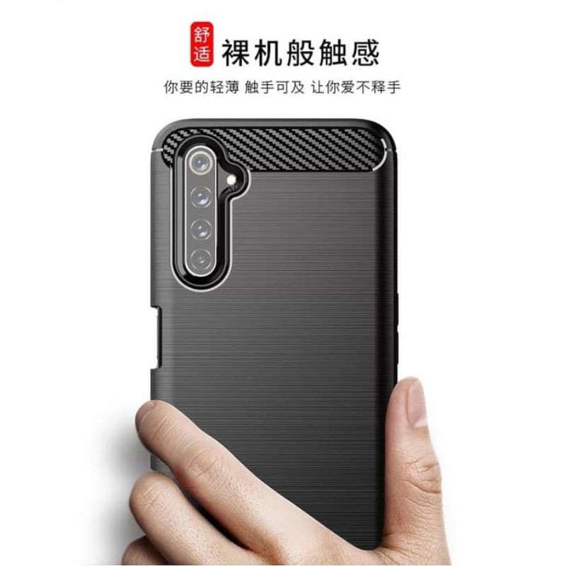 Case Realme 6 Fiber Carbon Premium Case Ultimatte