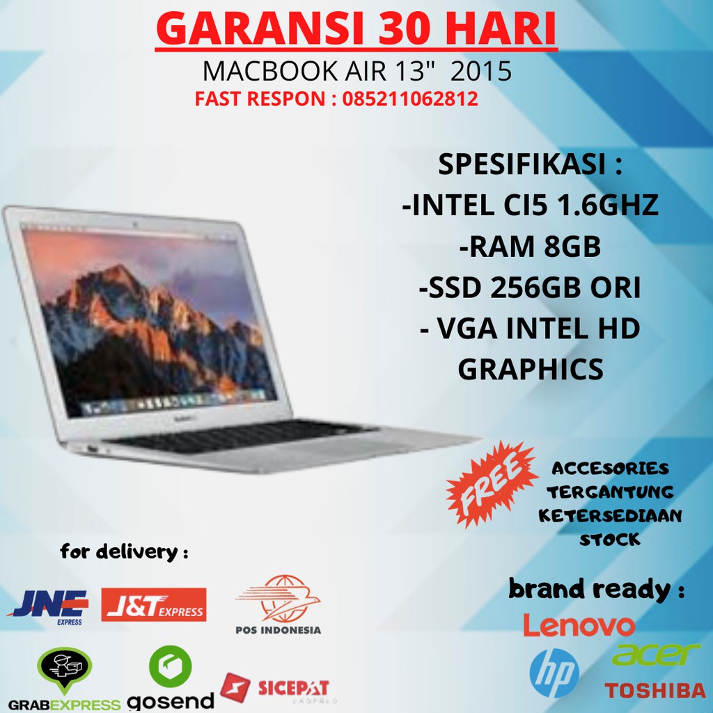 FLASH SALE MACBOOK AIR 13" SECOND 2015