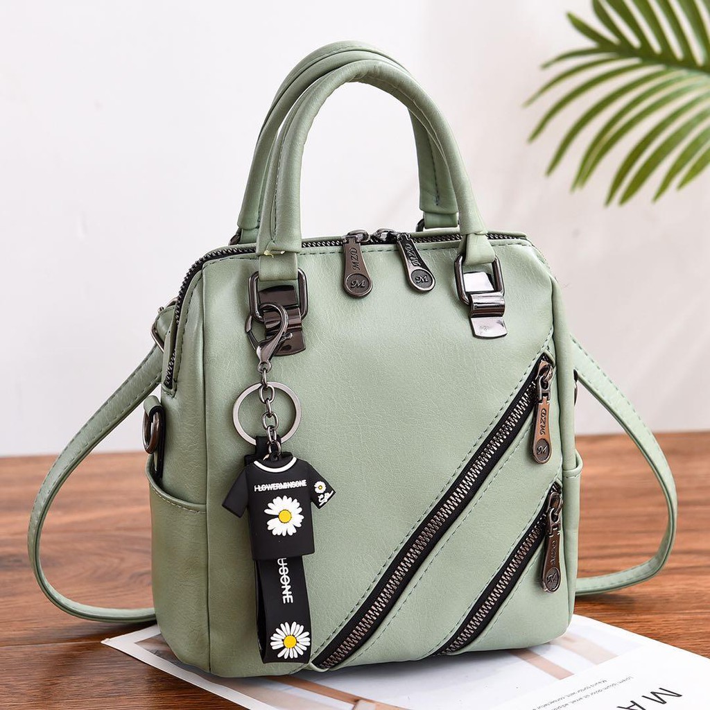 BQ 2811 RISCE TAS HAND BAG IMPORT WANITA CEWEK PEREMPUAN JAKARTA BATAM GANTUNGAN BAJU FLOWER