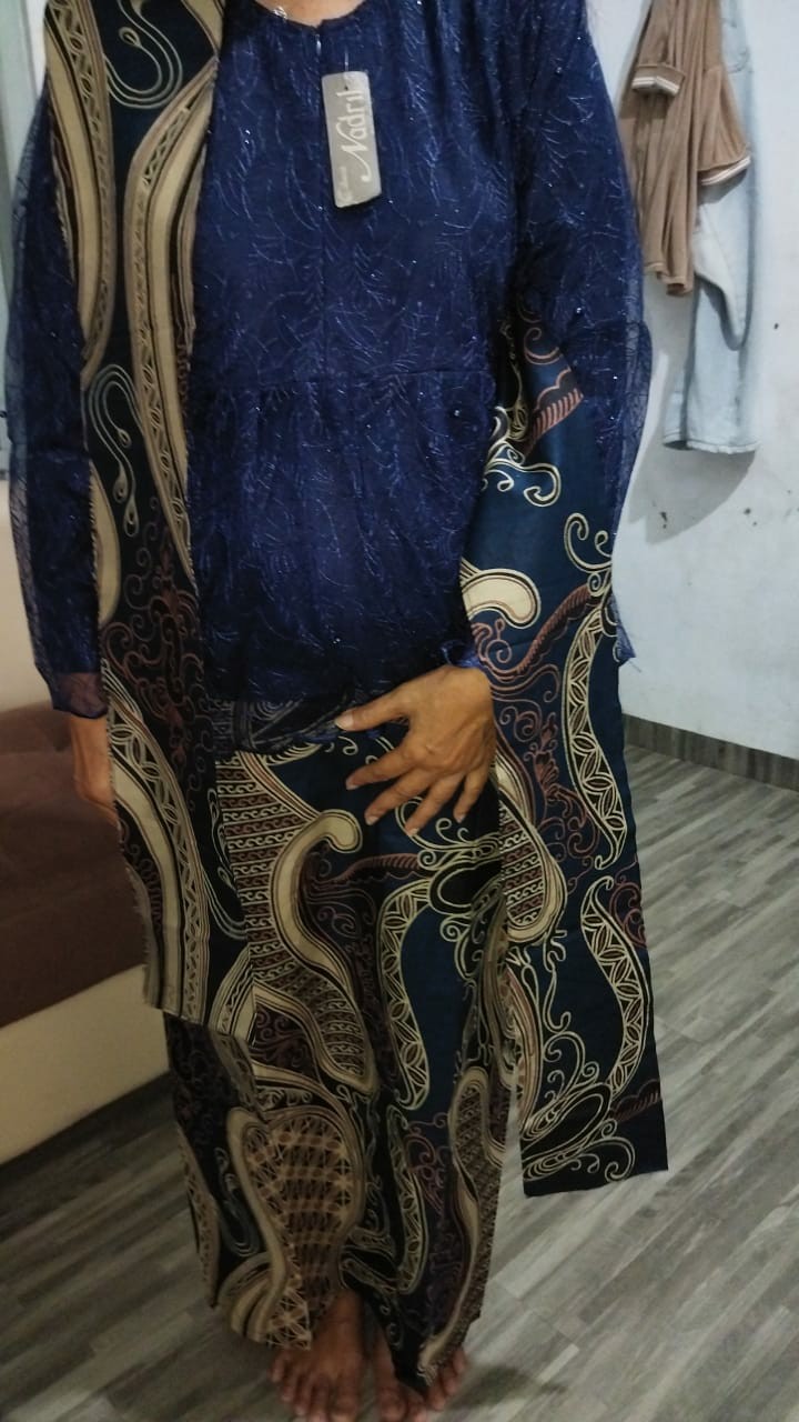 [new Arrival - Ada Anak] Couple Batik Muslim Alena Pinguin Sofia Brokat Tile