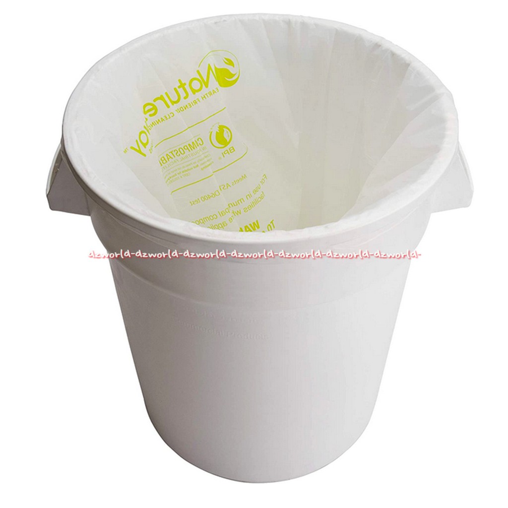 NatureZWay Compostable Lawn Garden Waste Bags 13gallon Plastik Sampah Putih Bin