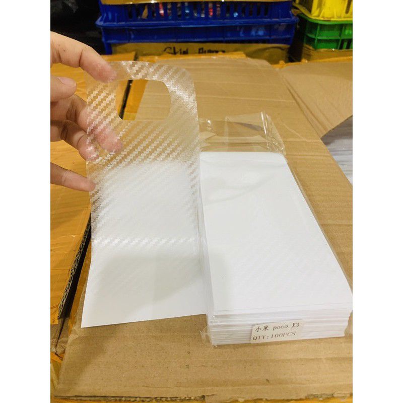 Garskin skin karbon stiker Karbon back skin handphone poco X3 Oppo A15