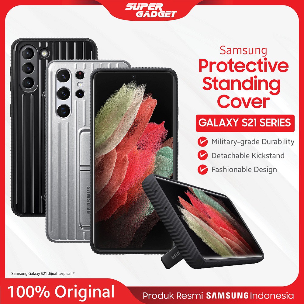 Casing Samsung Protective Standing Cover S21 S21+ Plus Ultra Hard Case Stand Kesing Murah ORIGINAL