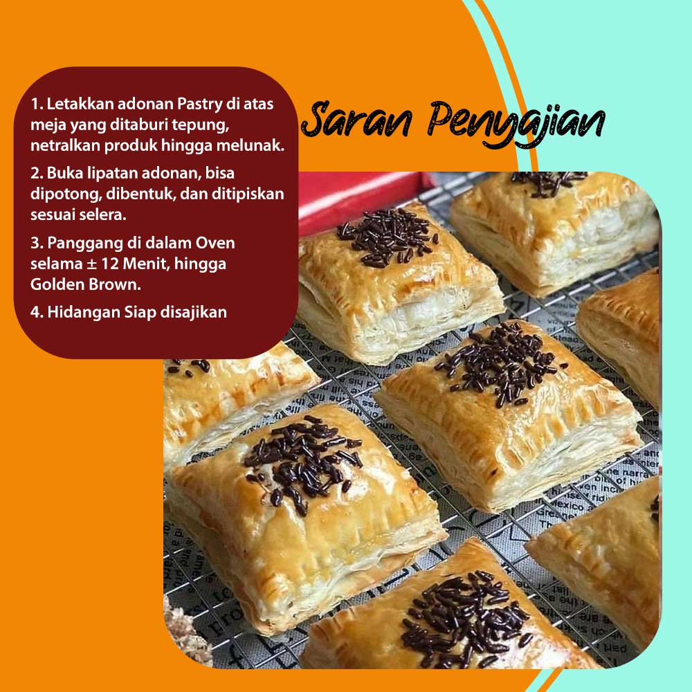 Edo Puff Pastry 750 gr Kulit Pastry Zuppa Frozen