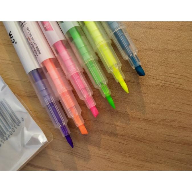 

STABILO HIGHLIGHTER PULPEN 1 SET ISI 6 PCS DUA SISI ALAT TULIS KANTOR