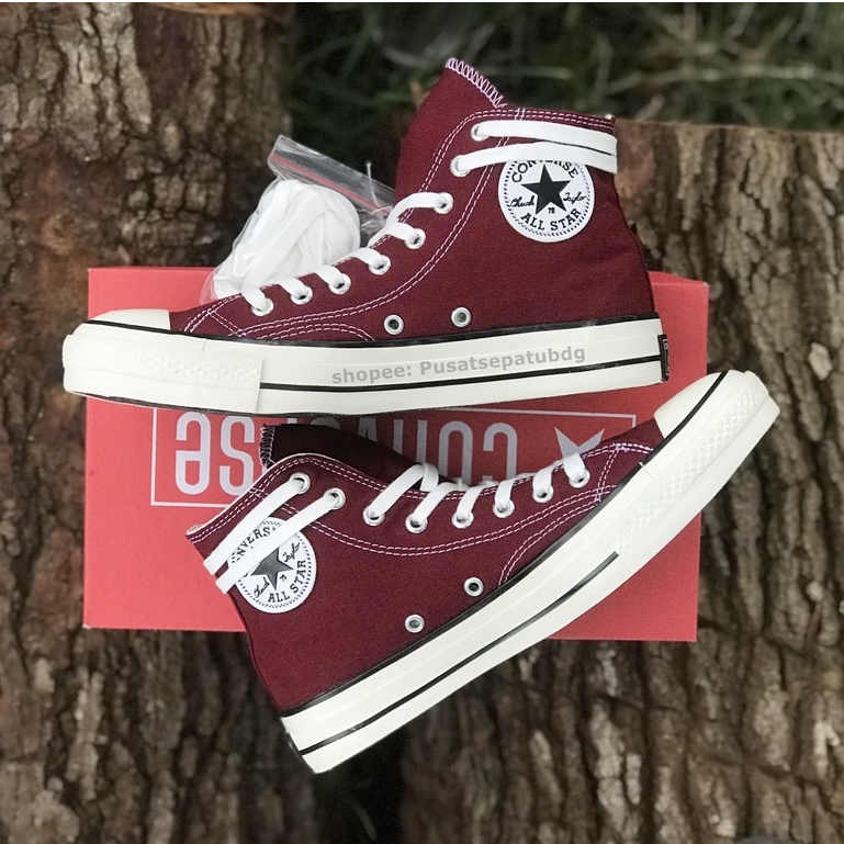 Sepatu Converse 70s High Egret Maroon