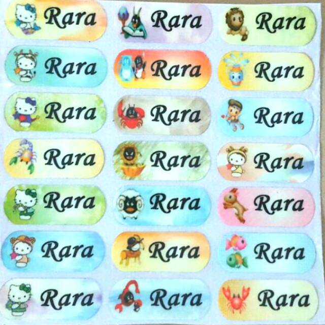 

Label nama anti air stiker waterproof Hello Kitty 1